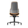 bimos Arbeitsstuhl Neon XXL bis 180 kg mit Rollen, Kunstleder, Flexband orange, Sitz 470-640 mm
