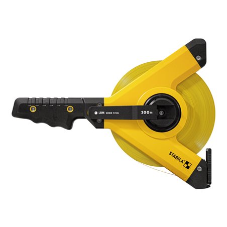 STABILA Rahmenbandmaß LBM 1000 Stahlband mit metrischer Skala, Universalhaken