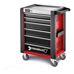 Stahlwille Werkstattwagen 95/6 PRO 6 Schubl. 496 x 827 x 1020 mm rot, RAL 3020 schwarz RAL 9005