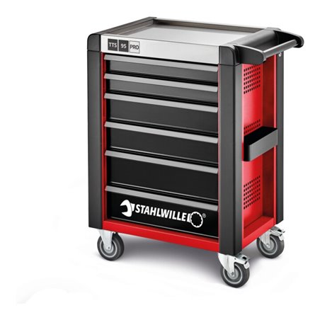 Stahlwille Werkstattwagen 95/6 PRO 6 Schubl. 496 x 827 x 1020 mm rot, RAL 3020 schwarz RAL 9005