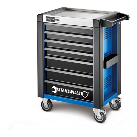 Stahlwille Werkstattwagen 95/7 PRO 7 Schubl. 496 x 827 x 1020 mm blau, RAL 270 30 35 schwarz RAL 9005