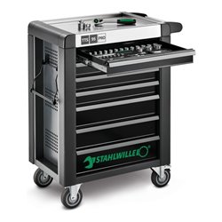 Stahlwille Werkstattwagen 95/7 PRO 7 Schubl. 496 x 827 x 1020 mm blau, RAL 270 30 35 schwarz RAL 9005