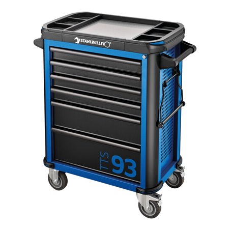 Stahlwille Werkstattwagen TTS 93/6 B 6 Schubl. 481 x 877 x 1000 mm blau, RAL 2703035 schwarz RAL 9005