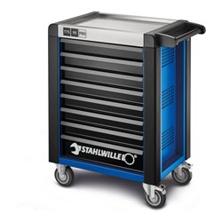 Stahlwille Werkstattwagen 95/8 PRO 8 Schubl. 496 x 827 x 1020 mm blau, RAL 270 30 35 schwarz RAL 9005