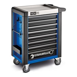 Stahlwille Werkstattwagen 95/8 PRO 8 Schubl. 496 x 827 x 1020 mm blau, RAL 270 30 35 schwarz RAL 9005