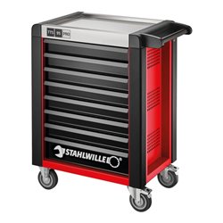 Stahlwille Werkstattwagen 95/8 PRO 8 Schubl. 496 x 827 x 1020 mm rot, RAL 3020 schwarz RAL 9005