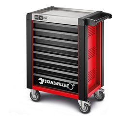 Stahlwille Werkstattwagen 95/8 PRO 8 Schubl. 496 x 827 x 1020 mm rot, RAL 3020 schwarz RAL 9005