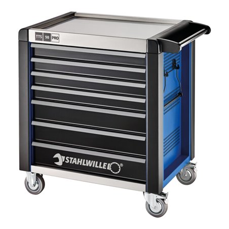 Stahlwille Werkstattwagen 98/7 PRO 7 Schubl. 651 x 1001 x 1020 mm blau, RAL 2703035 schwarz RAL 9005
