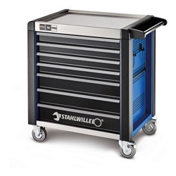 Stahlwille Werkstattwagen 98/7 PRO 7 Schubl. 651 x 1001 x 1020 mm blau, RAL 2703035 schwarz RAL 9005