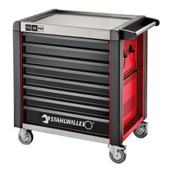 Stahlwille Werkstattwagen 98/8 PRO 8 Schubl. 651 x 1001 x 1020 mm rot, RAL 3020 schwarz RAL 9005