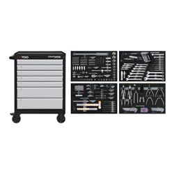 Kraftwerk Werkstattwagen BASIC LINE LT 700, 7 Schubladen, 337-tlg.