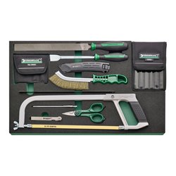 Stahlwille Werkzeugsortiment mit Werkstattwagen Nr.95/250QR Schubl.7 anthrazit, RAL 7016 250tlg