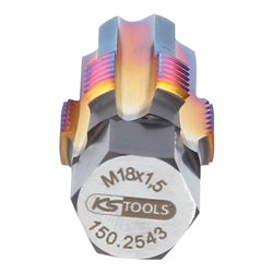 KS Tools Gewindeschneider mit Führungsbolzen für Lambdasonden, M18x1,5