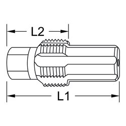 KS Tools Gewindeschneider mit Führungsbolzen für NOX-Sensoren, M20x1,5