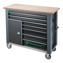 Stahlwille Mobile Werkbank WB 621 7 Schubl. anthrazit, RAL 7016 schwarz, RAL 9005 L.500mm x B.1150mm x H.1045mm