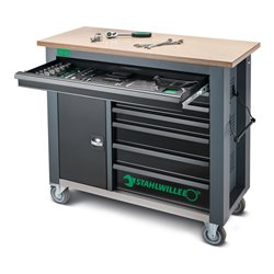 Stahlwille Mobile Werkbank WB 621 7 Schubl. anthrazit, RAL 7016 schwarz, RAL 9005 L.500mm x B.1150mm x H.1045mm