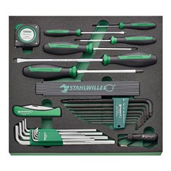 Stahlwille Werkzeugsortiment mit Werkstattwagen Nr.95/157QR Schubl.7 anthrazit, RAL 7016 157tlg