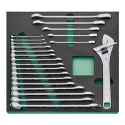 Stahlwille Werkzeugsortiment mit Werkstattwagen Nr.95/157QR Schubl.7 anthrazit, RAL 7016 157tlg