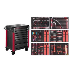 Kraftwerk Werkstattwagen PRO LINE PT800 7 Schubladen 279-tlg.