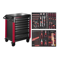 Kraftwerk Werkstattwagen PRO LINE PT800 7 Schubladen 103-tlg.