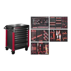 Kraftwerk Werkstattwagen PRO LINE PT800 7 Schubladen 274-tlg.