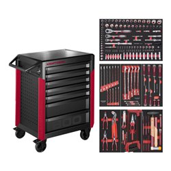 Kraftwerk Werkstattwagen PRO LINE PT800 7 Schubladen 189-tlg.