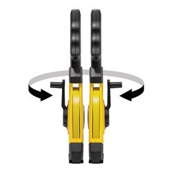 STABILA Rahmenbandmaß LBM 1000 Glasfaserband mit metrischer Skala, Universalhaken