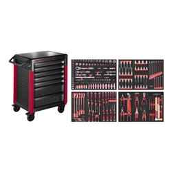 Kraftwerk Werkstattwagen PRO LINE PT800 7 Schubladen 220-tlg.