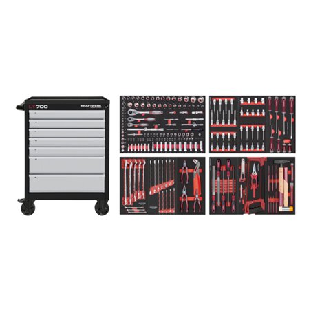 Kraftwerk Werkstattwagen LT700 7 Schubladen 238-tlg.