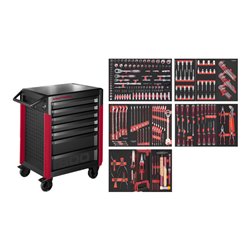 Kraftwerk Werkstattwagen PRO LINE PT800 7 Schubladen 283-tlg.