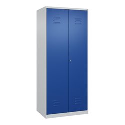 C+P PSA Doppel-Spind Classic PLUS, 2 Abteile, 1850x800x500mm, 7035/5010 Verschluss Zylinderschloss