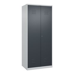 C+P PSA Doppel-Spind Classic PLUS, 2 Abteile, 1850x800x500mm, 7035/7016 Verschluss Zylinderschloss