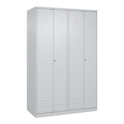 C+P PSA Doppel-Spind Classic PLUS, 4 Abteile, 1850x1200x500mm, 7035/7035 Verschluss Zylinderschloss