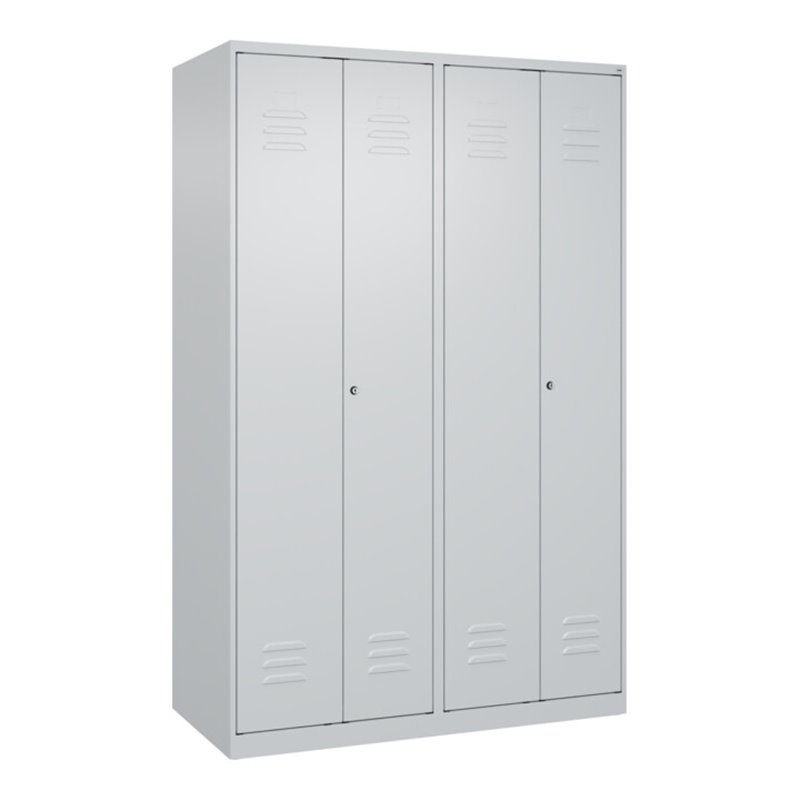 C+P PSA Doppel-Spind Classic PLUS, 4 Abteile, 1850x1200x500mm, 7035/7035 Verschluss Zylinderschloss