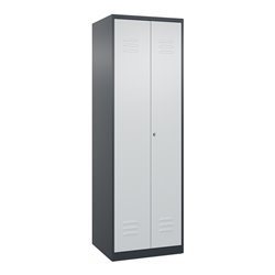 C+P PSA Doppel-Spind Classic PLUS, 2 Abteile, 1850x600x500mm, 7016/7035 Verschluss Zylinderschloss