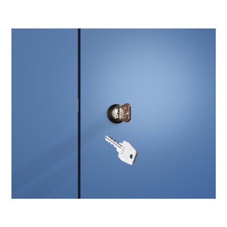 C+P PSA Doppel-Spind Classic PLUS, 2 Abteile, 1850x600x500mm, 7035/6011 Verschluss Zylinderschloss