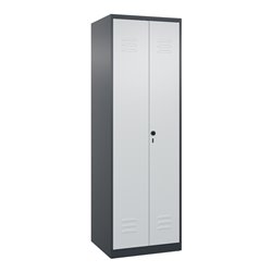 C+P PSA Doppel-Spind Classic PLUS, 2 Abteile, 1850x600x500mm, 7016/7035 Verschluss Sicherheits-Drehriegel