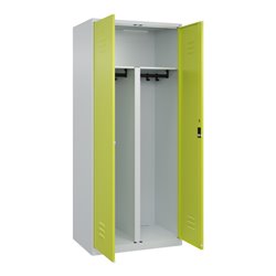 C+P PSA Doppel-Spind Classic PLUS, 2 Abteile, 1850x800x500mm, 7035/0024 Verschluss Zylinderschloss