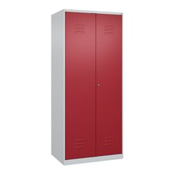 C+P PSA Doppel-Spind Classic PLUS, 2 Abteile, 1850x800x500mm, 7035/3003 Verschluss Zylinderschloss