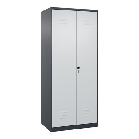 C+P PSA Doppel-Spind Classic PLUS, 2 Abteile, 1850x800x500mm, 7016/7035 Verschluss Sicherheits-Drehriegel