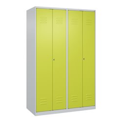 C+P PSA Doppel-Spind Classic PLUS, 4 Abteile, 1850x1200x500mm, 7035/0024 Verschluss Zylinderschloss