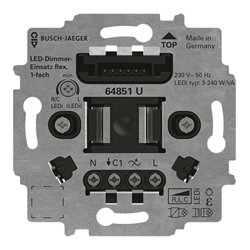 Busch-Jaeger LED-Tastdimmer-Einsatz flex 64851 U