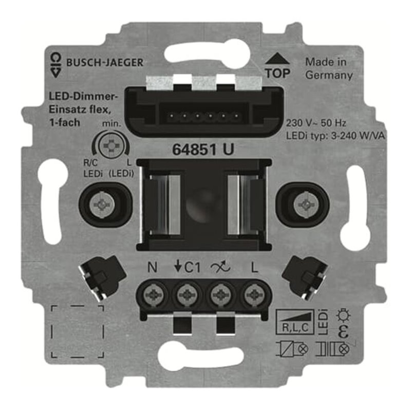 Busch-Jaeger LED-Tastdimmer-Einsatz flex 64851 U