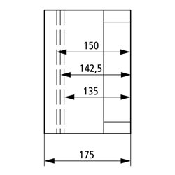 Eaton Einzelgehäuse m.metr.-Vorprägungen CI23E-150