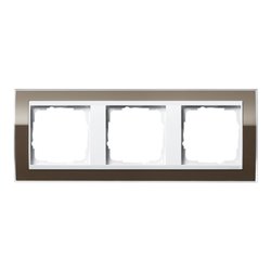 Gira Abdeckrahmen 3fach klar braun 0213763