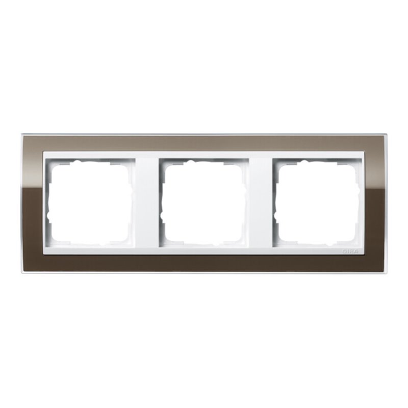 Gira Abdeckrahmen 3fach klar braun 0213763