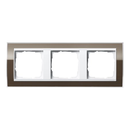 Gira Abdeckrahmen 3fach klar braun 0213763