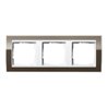 Gira Abdeckrahmen 3fach klar braun 0213763
