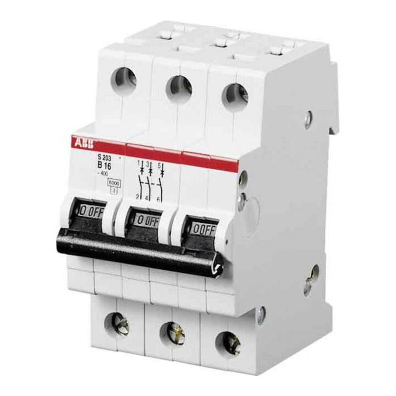 ABB Stotz S&J Sicherungsautomat B, 6kA, 25A, 3P S203-B25