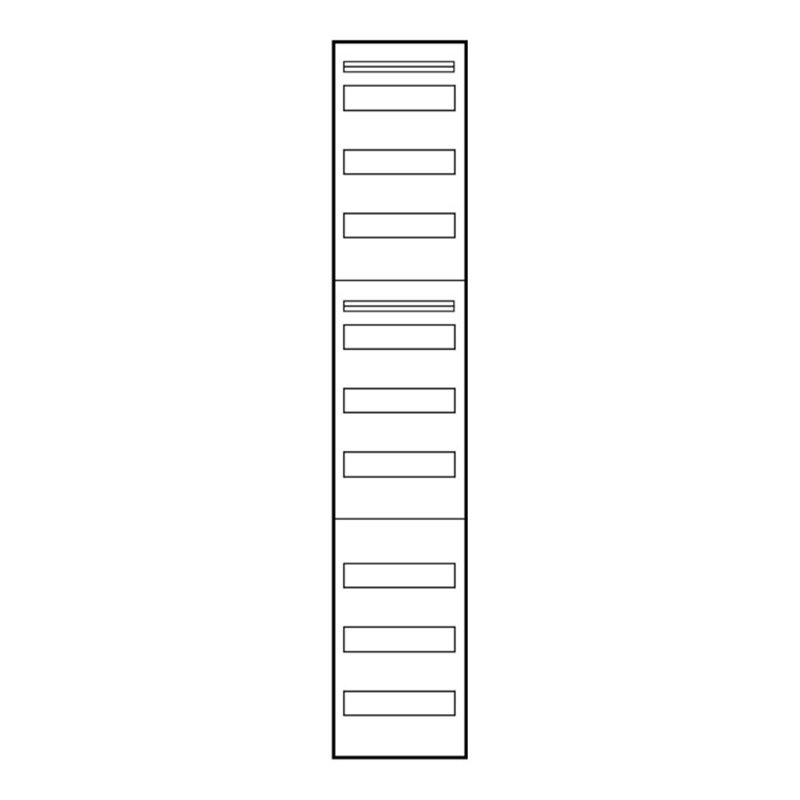 ABN Verteilerfeld 1V 9xGerätetragsch. VR19